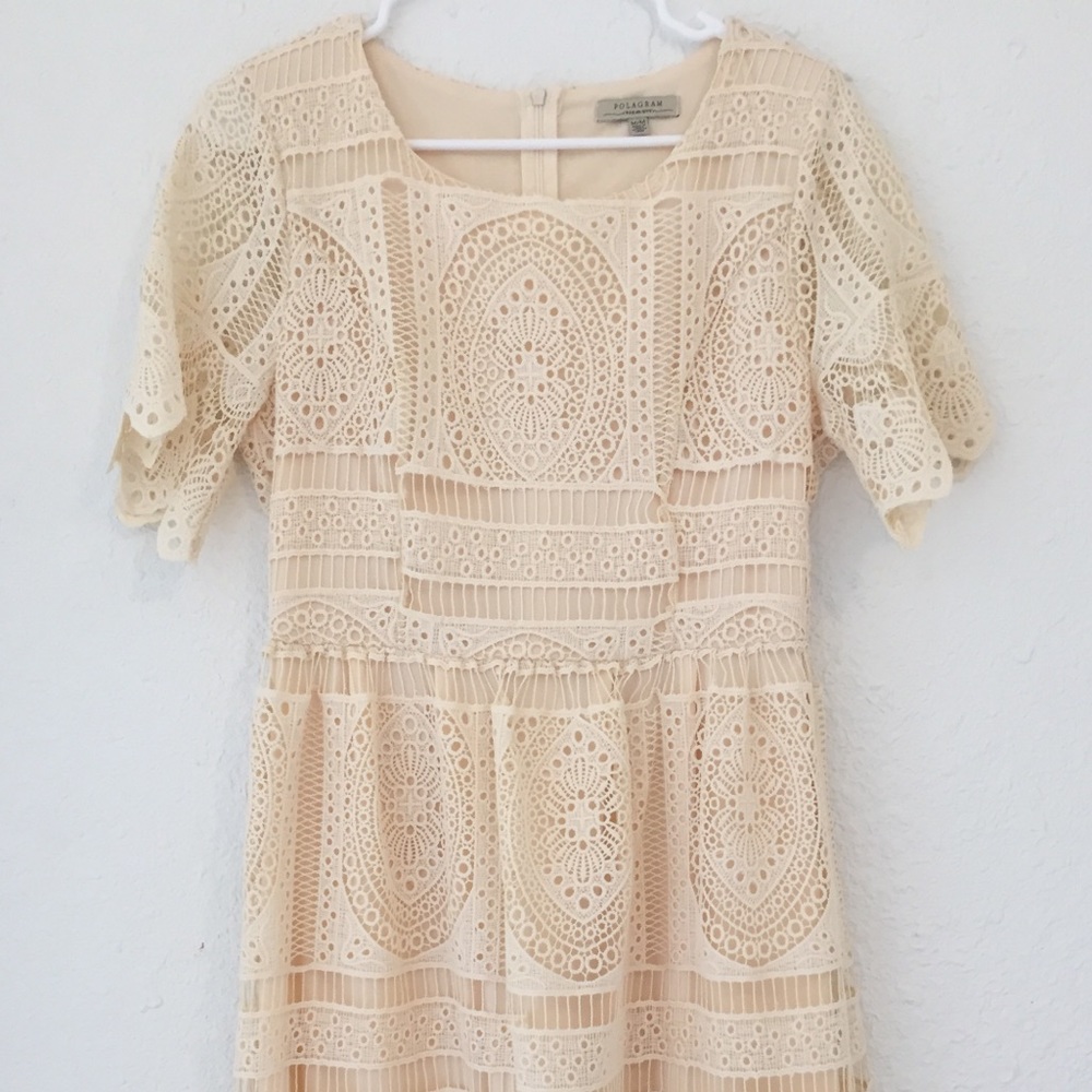 cream lace dress